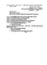 Đề đề xuất kiểm tra chất lượng học kỳ I môn Vật lý Lớp 9 - Năm học 2012-2013 - Trường THCS Mỹ Hòa (Có đáp án)